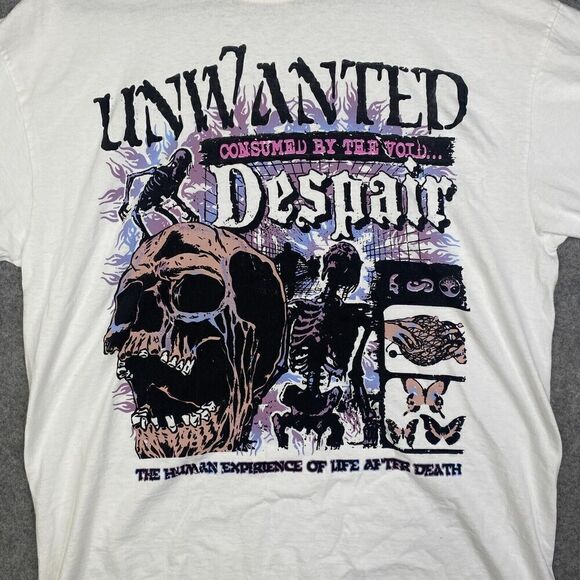 Unwanted Trauma All Over Print Shirt Size Large Graphic Short Sleeve T - Picture 2 of 9